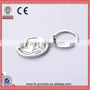 Rotatable Globe Metal Keychain Wholesale thumbnail-1
