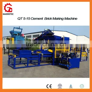 QT5-15 Fully Automatic Concrete Block Making Machine Cement Brick Production Line thumbnail-1