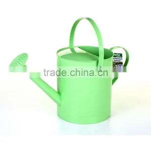 Metal Galvanised Steel Watering Can 9 Litre Garden Water Plants Green Cream Galvinised (Silver) thumbnail-5