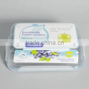 3 Pieces Plastic Lunch Box Rectangular Food Container With Lid thumbnail-5