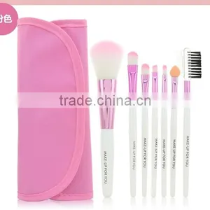 Popular Hot Selling Colorful 7 in 1 Make-Up Brush Set High Quality Comestic Brush With CROCO Bag For Brushes thumbnail-1