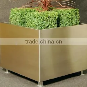 FO-9004 Stainless Steel Square Flower Pots, Piazza Pots thumbnail-1