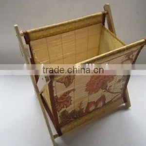 Foldable Non-woven With Wooden Holder Storage Box thumbnail-1