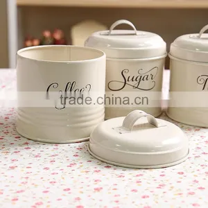 Hot Sale Airtight Colorful Metal Kitchen Tea Coffee Sugar Canister thumbnail-4