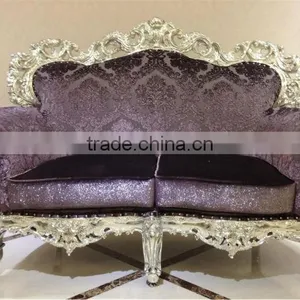 MS-1407-02 Antique Furniture Sofa for Home and Hotel Silver Leaf thumbnail-1