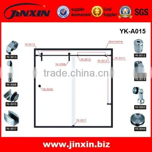 Simple Glass Sliding Door Bathroom Shower Cabin With Frameless Glass Hinges Bath Room thumbnail-1
