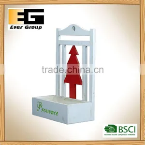 Christmas Tree Garden Planter Backrest Wooden Wall Hanging Flower Pot thumbnail-5