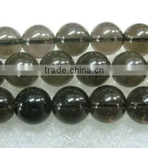 10mm Round Loose Natural Smoky Quartz Beads thumbnail-1