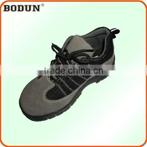 A4016 Grey Low Upper Genuine Leather Safety Shoes thumbnail-1