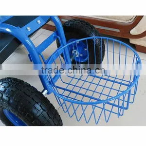 Deluxe Garden Tractor Scoot With Round Basket thumbnail-4