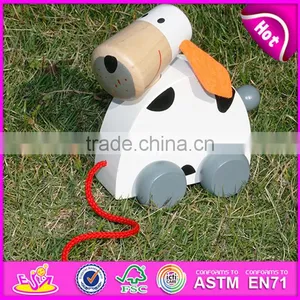 New Kid Cute Wooden Dog Pull Line Toy,Animal Design Wooden Pull Toy for Kids,Wooden Pull and Push Toy for Children W05B095 thumbnail-1