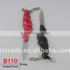 Mini Gifts KnifeSmall Knife Promotion Kinfe Popular Keychain Toolaluminium Oxide Keychain Knife Mini Aluminium Oxide B110 thumbnail-1
