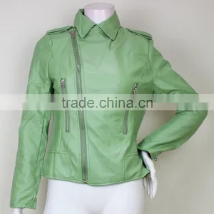 2016 Latest Design Women Pure Leather Jackets for Women thumbnail-2