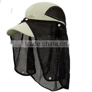 White Gauze Male Mosquitoes in Summer Bees Neck Guard Covered Face Fishing Hat Man Sun Hat Covered Face Outdoor Sun Hat thumbnail-1