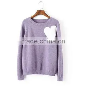 Round Collar Cute Heart Pattern Sweater thumbnail-2