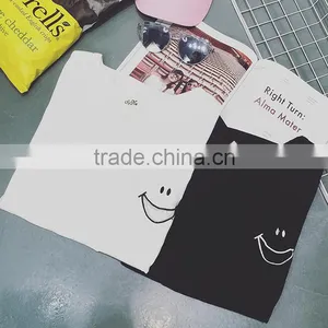 Women's Combed Cotton O-neck Short T-shirt Custom Embroidered T-shirt Wholesale in China thumbnail-3