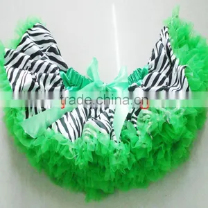 Wholesale Girls Zebra Pettiskirt With Hot Pink Chiffon and Bowknot,girls Fashion Tutu Skirt thumbnail-5