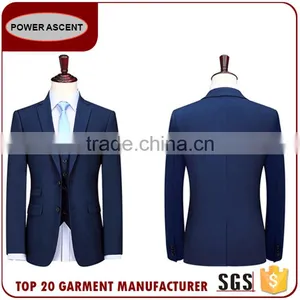 Custom Made Latest Design Basic Standard 2 Button 3 Piece Coat Pant Men Suit thumbnail-2