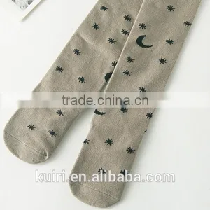 Cartoon Cat Desgin Lovely Kids Girl White Cotton Long Socks thumbnail-5