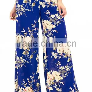 Hot Sell Women Summer Baggy Pants Thai Floral Comfy Yoga Beach Wide Leg Straight Sweat Pants Bolo Gypsy Harem Pants thumbnail-1