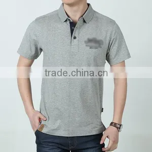 China Wholesale Custom Men's Grey Stripe Short Sleeve Polo Shirt thumbnail-1