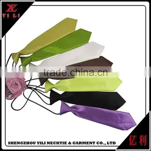 Polyester Satin Dying Colorful Design Cheap Mens School Neck Ties thumbnail-1