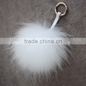 Myfur New Design Charm Bag Key Chains Real Raccoon Fur Pom Accessories thumbnail-4