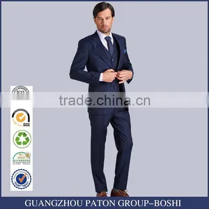 Bospoke Slim Fit Blue Latest Design Coat Pant Men Suit thumbnail-1