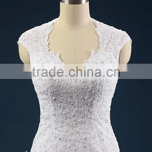New Style Elegant A-Line Sweatheart Neckline and Sleeveless Lace Wedding Dress AS41401 thumbnail-5