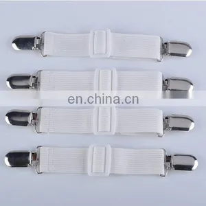 4-Piece Adjustable Bed Corner Holder Elastic Suspenders Clips thumbnail-2