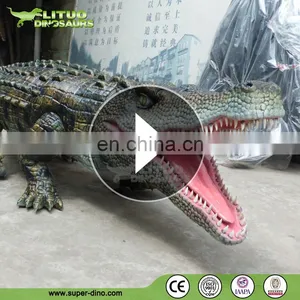 Life Size Walking Simulation Animatronic Remote Control Crocodile thumbnail-1
