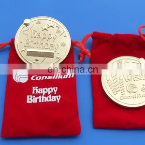 Custom Gold Hope Challenge Coin for States of Islands thumbnail-3