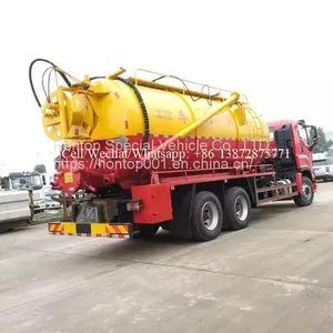 ISUZU GIGA 6X4 16CBM High Pressure Washing Vacuum Combined Jet Sewage Suction Truck thumbnail-3