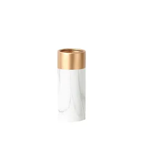 Unique Marbling Luxurious Rose Gold Vase Planters For Dining-Table thumbnail-5
