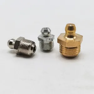 Brass Straight Grease Fitting M5x0.8mm Metric Thread Hydraulic Grease Fittings thumbnail-3