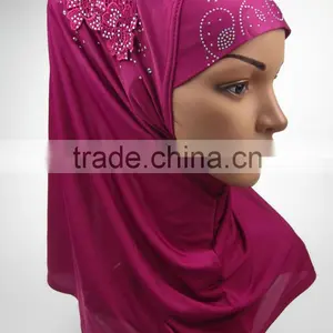Latest Design Spring Applique MUSLIM HIJAB With 12colors Islamic Flower Headscarf Shawl thumbnail-2