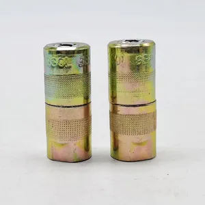 Metric Yellow Galvanized Grease Coupler thumbnail-1