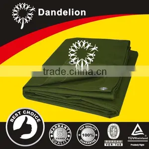 Olive Green Polyester Cotton Heavy Duty Waterproof Canvas Tarps thumbnail-1