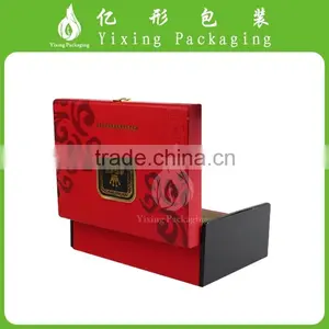 Sale! Fashion Red and White PU Leather Surface Gift Packaging Box thumbnail-3