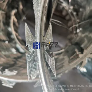 CBT-60 Galvanized Razor Blades Barbed Wire 450MM 33 LOOPS thumbnail-3