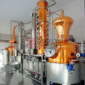 DEGONG 1500L Whiskey Vodka Gin Copper Distillery Equipment For Sale thumbnail-4