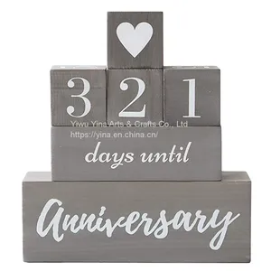 Wedding Countdown Block - Engagement Gifts for Engaged Couples Bride to Be Engaged Gifts for Her Fiance thumbnail-1