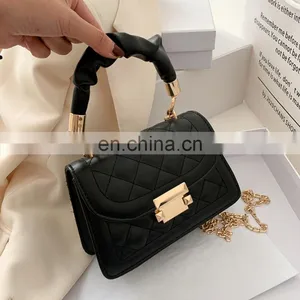 Wholesale Womens Popular Korean, Fashion Chains Crossbody Portable Small Square Shoulder Bags/ thumbnail-2