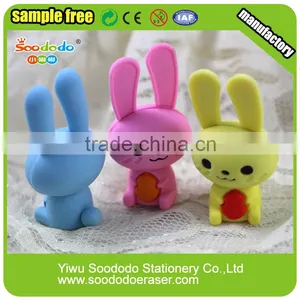 Mini TPR Cute Rabbit Shape 3D Eraser For Kids thumbnail-6