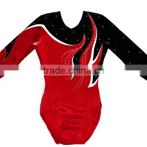 Long Sleeve Girl Gymnastics Leotard Wear thumbnail-1