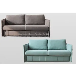 Multifunctional Apartment Sofa Bed Fabric Three-Person Living Room Sofa Art Push-Pull Bed thumbnail-4