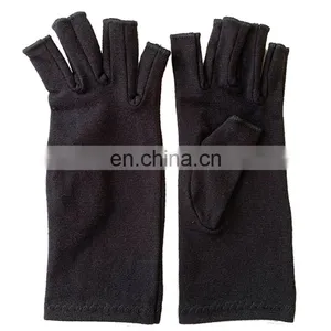 Wholesale Therapeutic Copper Joint Fingerless Pain Relief Hand Wrist Compression Arthritis Gloves thumbnail-3