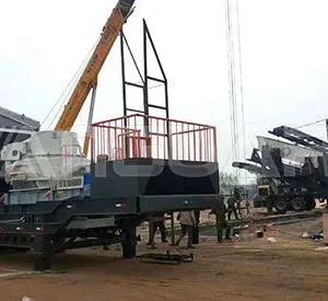 Mobile Limestone Gravel Sand Making Station Aggregate Rock Stone Mobile Silica Sand Making Machine thumbnail-1