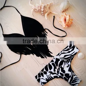 Latest Design Women Sexy Tassel Bikini thumbnail-2