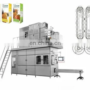 200 to 1000ml SQ UHT Milk Juice Drinks Beverage Aseptic Brick Shape Paper Carton Box Filling Machine Packing Packaging Machine thumbnail-3